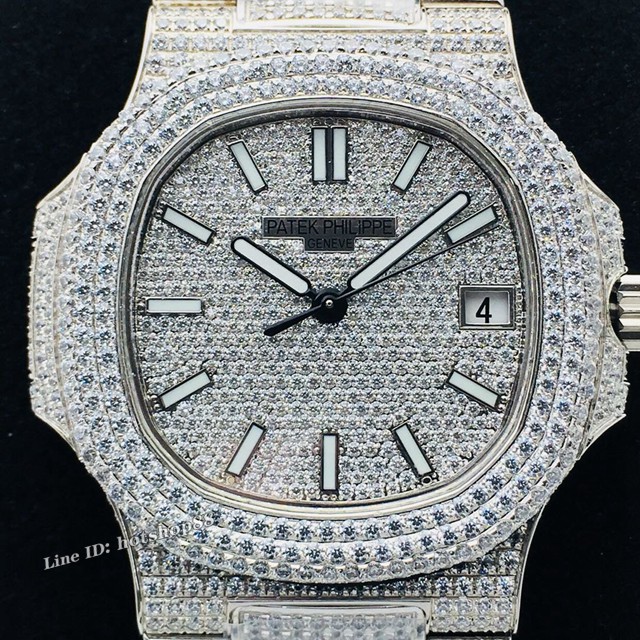 百达翡丽高端复刻男士腕表 PATEK PHILIPPE施华洛世奇美钻男士腕表 gjs1915